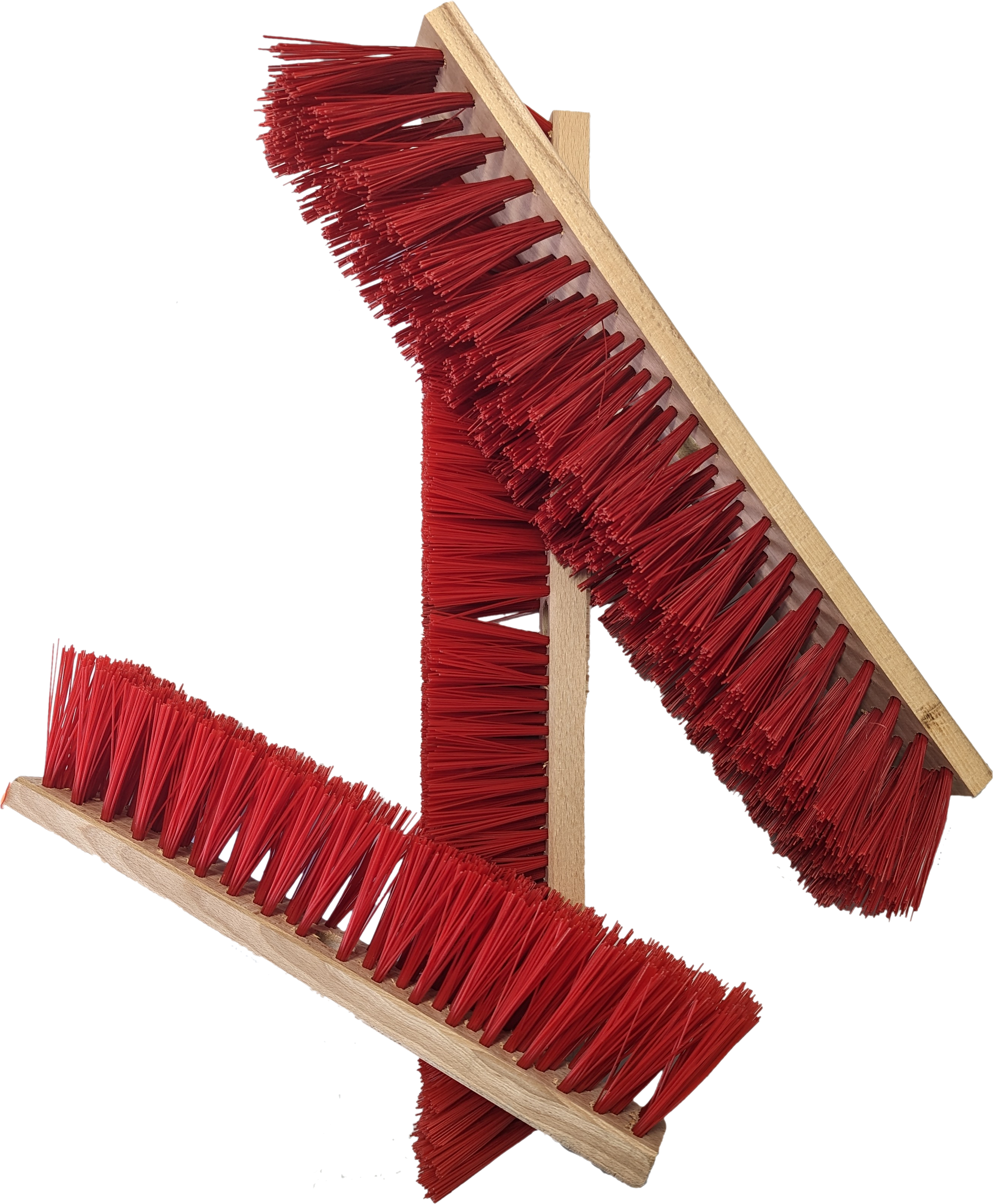 Straßenbesen, Elaston, 40 cm, rote Borsten, mit Stielloch