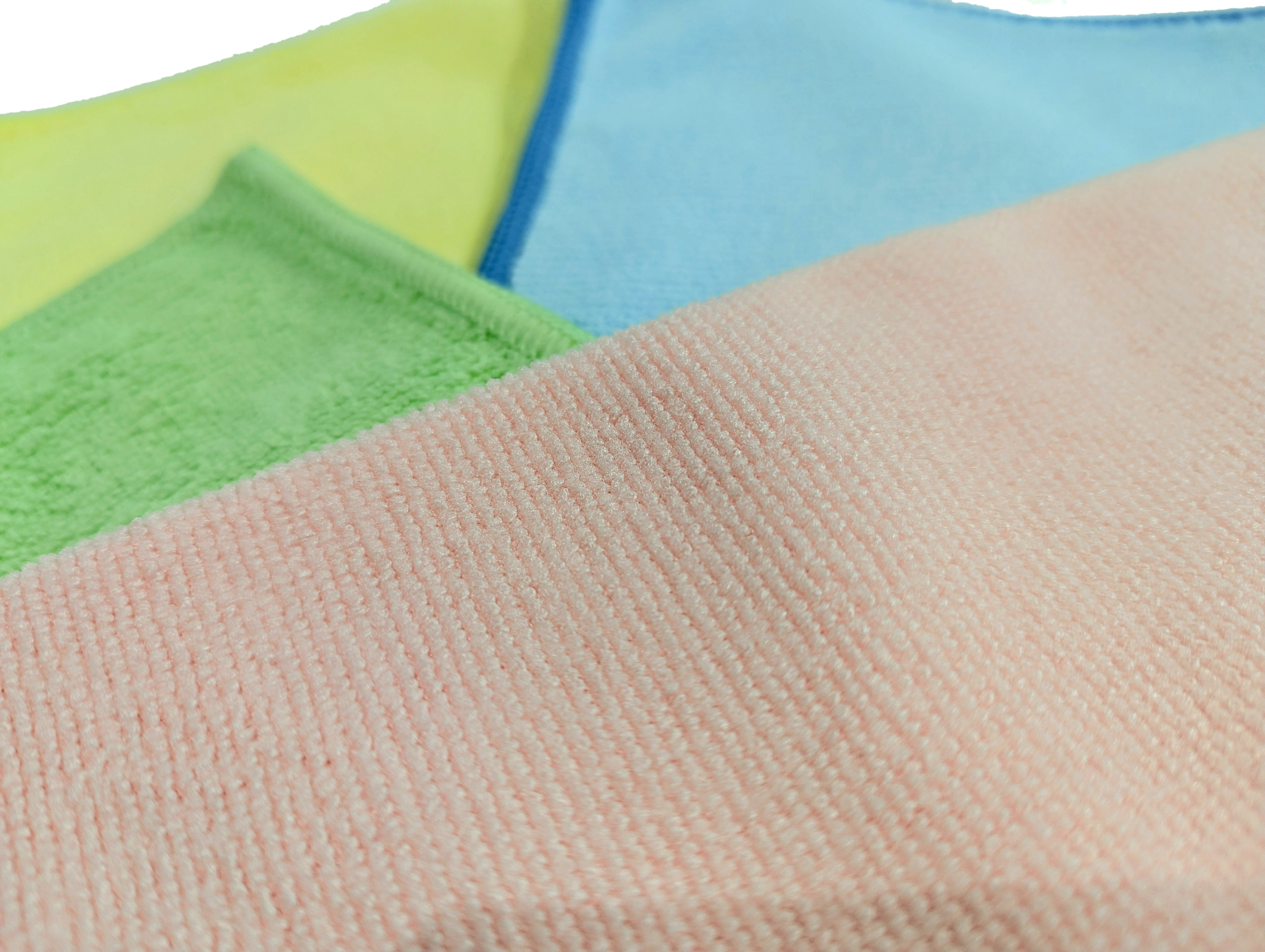 Mikrofasertuch Rainbow 40x40 cm in rot, grün, blau und gelb, 5er Pack