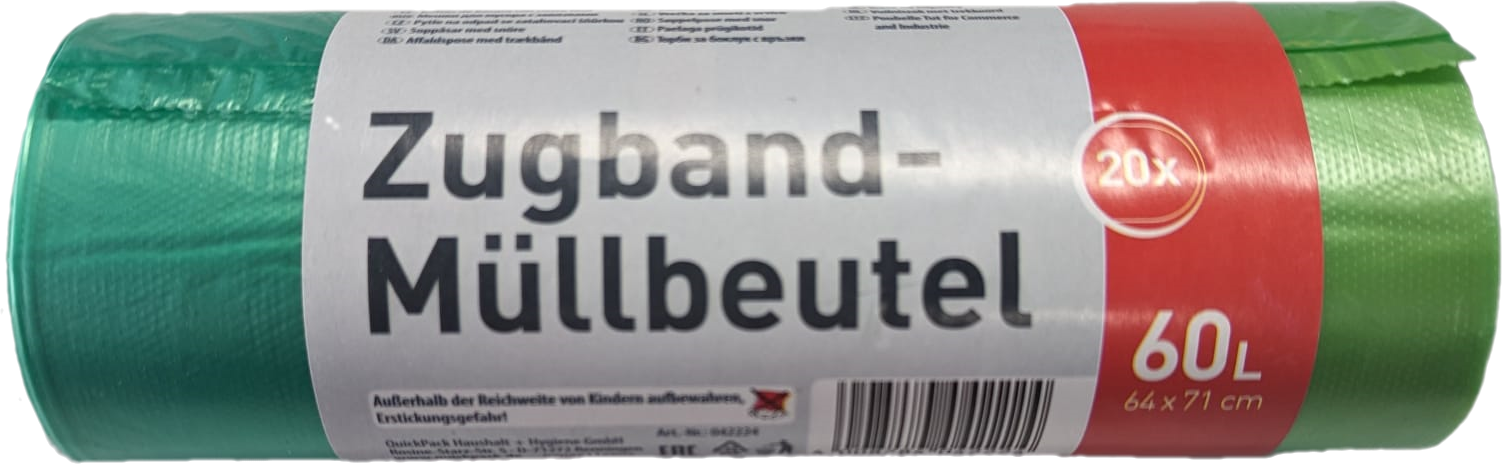 Müllbeutel mit Zugband 30 L = 25 Stk,  quickpack