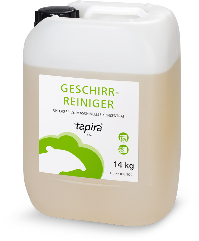 TAPIRA Geschirr Reiniger, chlorfreies maschinelles Konzentrat, 14 kg Kanister