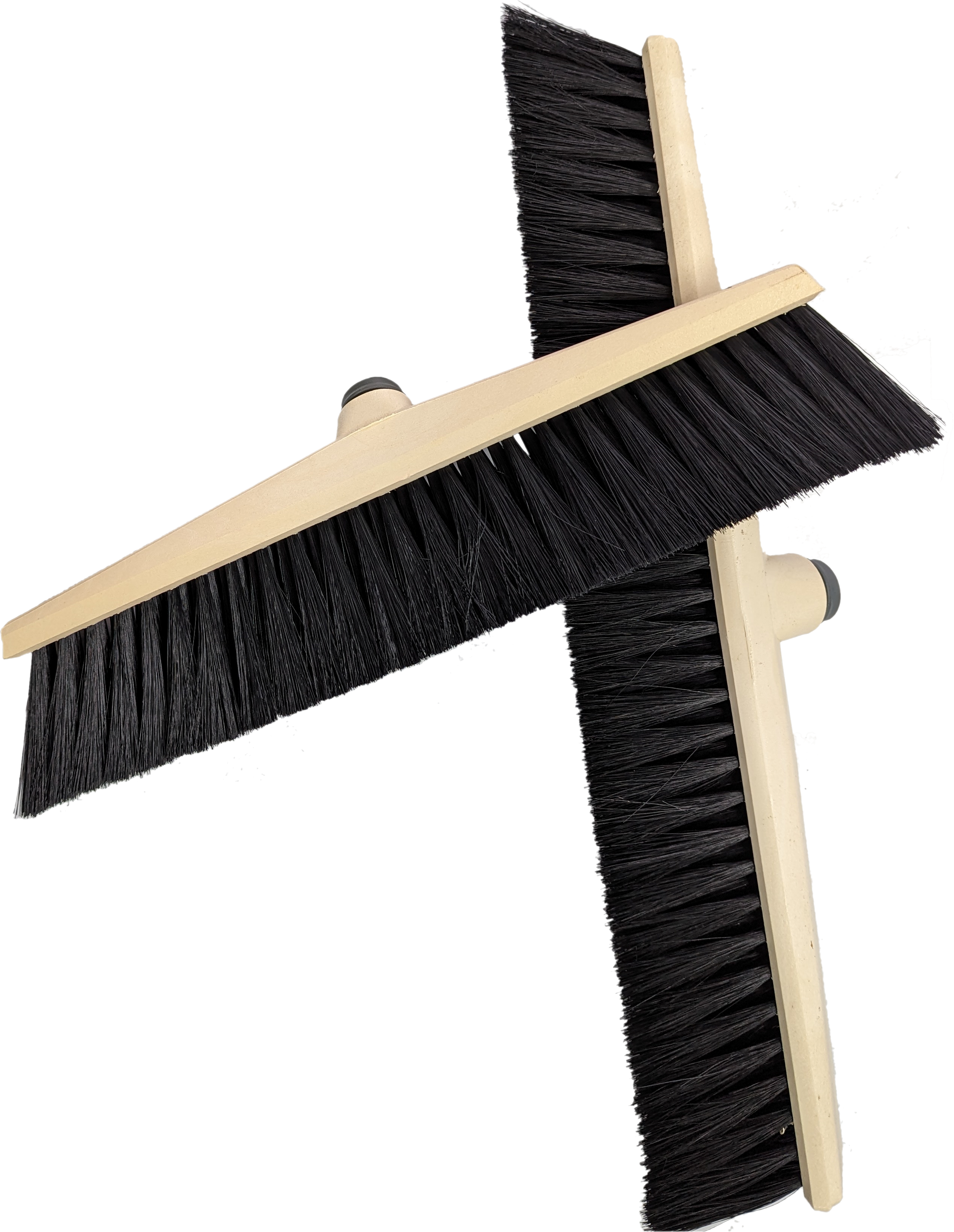 Profi Saalbesen, 40 oder 55 cm, feine Kunstborste, schwarz, PET, mit Eurogewinde
