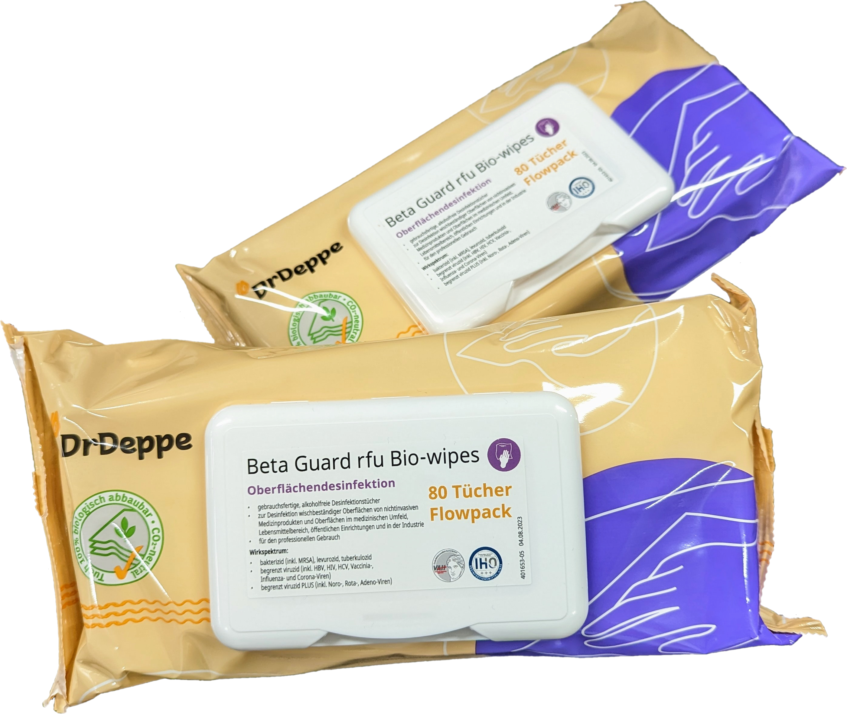 Flowpack Beta Guard rfu wipes, 80 Desinfektionstücher